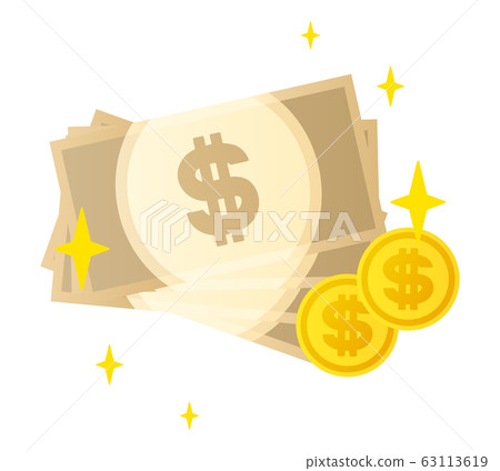 美元紙幣和硬幣 63113619