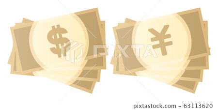 美元和日元紙幣 63113620