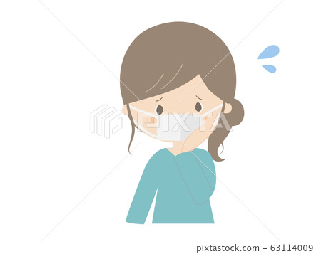 Worried woman wearing mask Worried woman wearing mask 63114009