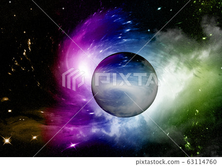 galaxy in a free space. 3D rendering galaxy in a free space. 3D rendering 63114760