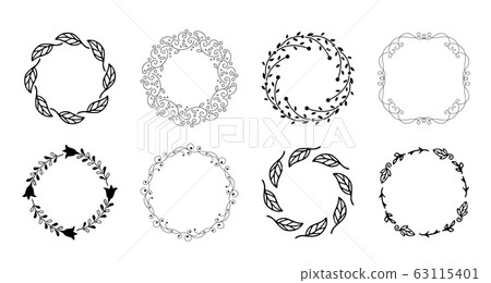 Botanical frame natural taste leaves and branches, nature, organic, natural materials, lease, nature 63115401