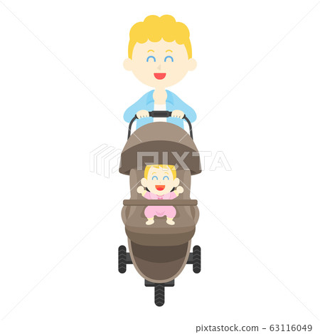 推嬰兒車的白人 推嬰兒車的白人 63116049