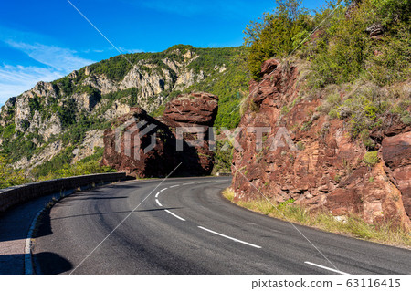 Gorges de Daluis or Chocolate canyon in Gorges de Daluis or Chocolate canyon in 63116415