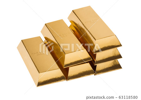 Stairs made of gold bars 63118580
