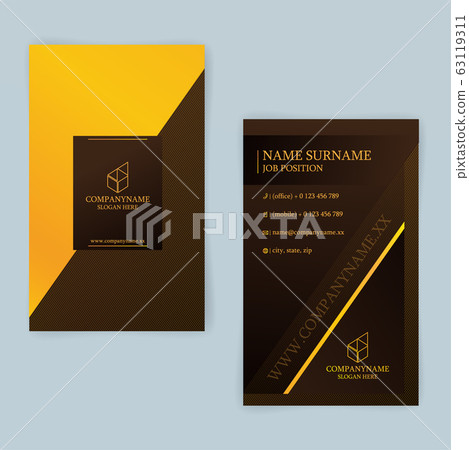 Luxury Gold business card template Premium Vector - Stock Illustration ...