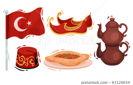 Travel to Turkey. Symbols and Famous Landmarks of Turkey Vector Set Travel to Turkey. Symbols and Famous Landmarks of Turkey Vector Set 63120634