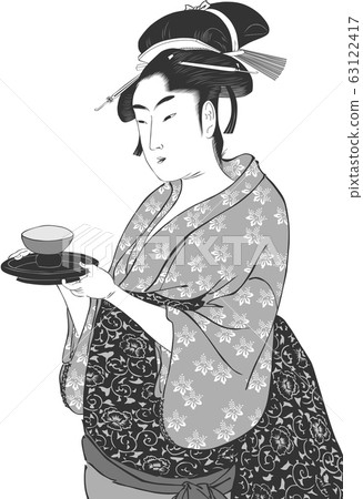 Naniwaya大分縣黑色和白色 63122417