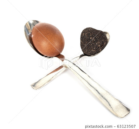 Tuber melanosporum and eggs Tuber melanosporum and eggs 63123507