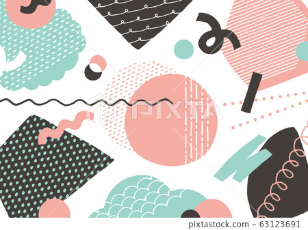 Handwritten pop geometric pattern Handwritten pop geometric pattern 63123691