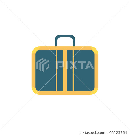 Women handbag flat icon, Blue modern bag isolated on white. Vector hand bag illustration Women handbag flat icon, Blue modern bag isolated on white. Vector hand bag illustration 63123764