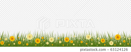 Green Grass with flowers  63124126