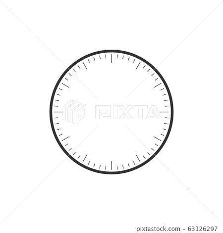 Clock face blank isolated on white background Vector Image