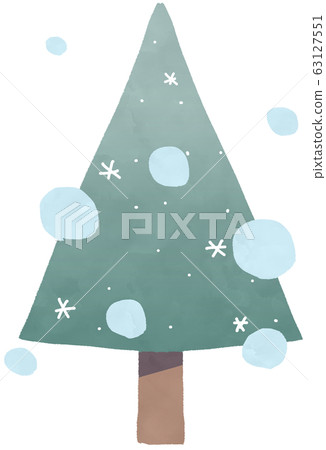 降雪樹白色聖誕節 降雪樹白色聖誕節 63127551