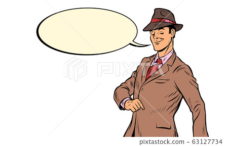 Vintage retro man 63127734