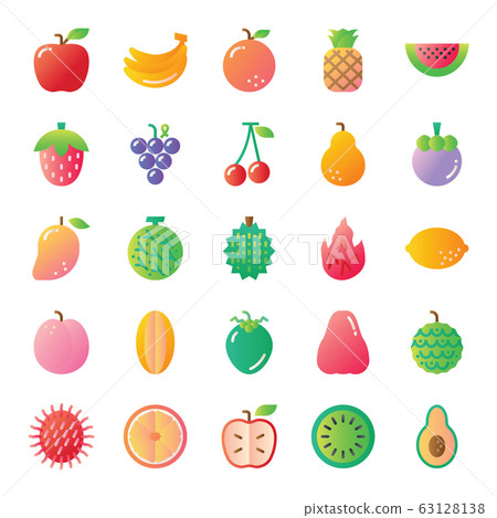 fruit gradient vector icons 63128138