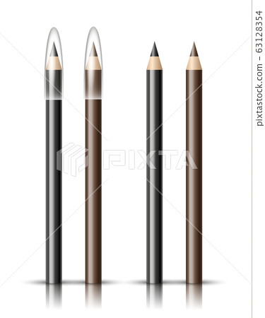 Vector realistic eyeliner and brow pencil with Vector realistic eyeliner and brow pencil with 63128354