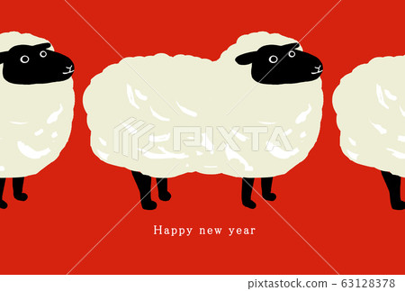 2027新年賀卡模板新年快樂新年賀卡羊年羊年羊年不是年2027 63128378