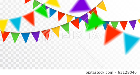 Vector hanging colorful decorative garland for Vector hanging colorful decorative garland for 63129046