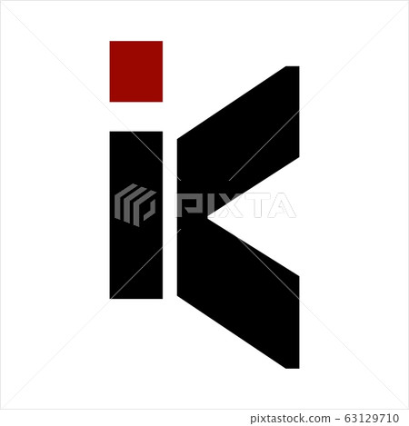 K, IK, KI initials geometric letter company logo 63129710