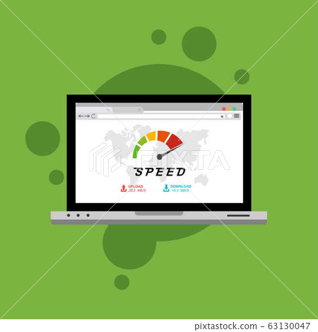 laptop acceleration icon vector template. Site 63130047