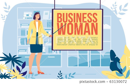 Successful Businesswoman Career Vector Concept 63130072