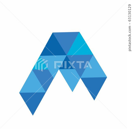 simple A Blue diamond vector illustration and logo 63130129