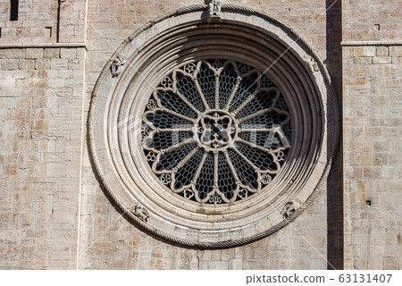 Rose window of the San Vigilio Cathedral in Trento Italy 63131407
