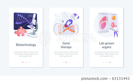 Biomedical and molecular engineering app interface template. Biomedical and molecular engineering app interface template. 63131441