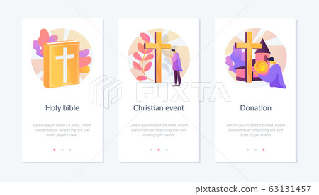 Christianity app interface template. 63131457
