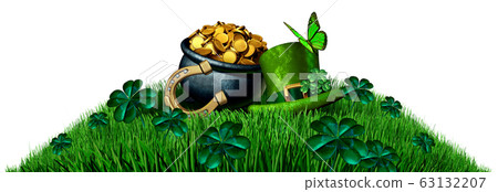 Saint Patrick Green Element Isolated 63132207