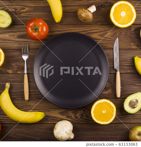 The concept of slimming and healthy eating organic 63133063