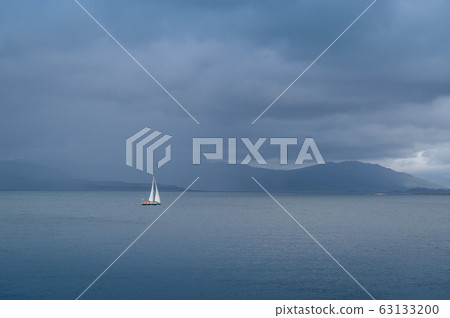 Sailing yacht at Hebrides islands Sailing yacht at Hebrides islands 63133200