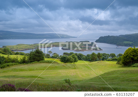 Ferry crossing Tobermory bay Ferry crossing Tobermory bay 63133207