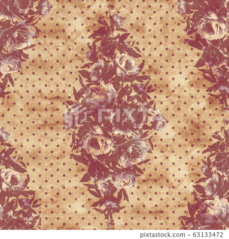 Vintage floral pattern, soft beige background Vintage floral pattern, soft beige background 63133472