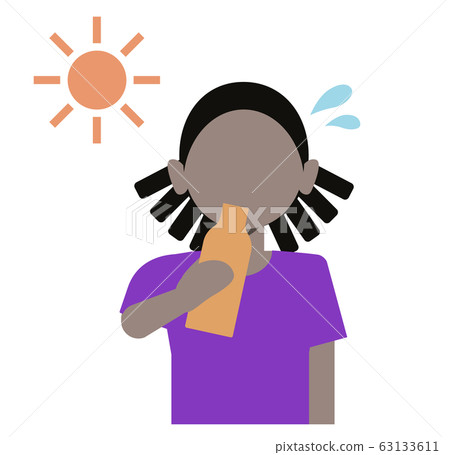 Woman hydrating on a hot day Woman hydrating on a hot day 63133611