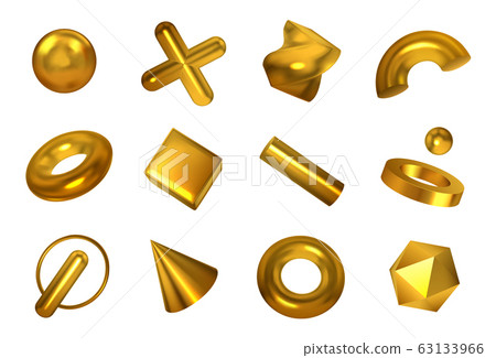 Geometric Shapes Golden Set 63133966