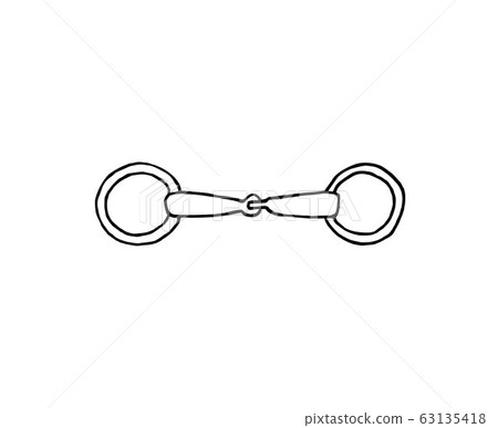 Vector hand drawn doodle sketch horse bit 63135418