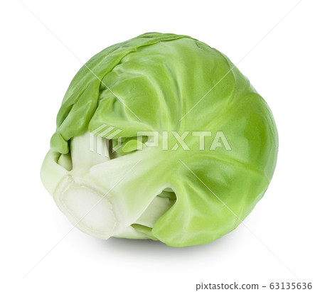 Brussels sprouts isolated on white background with clipping path and full depth of field Brussels sprouts isolated on white background with clipping path and full depth of field 63135636