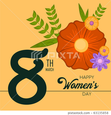 Happy womens day card Happy womens day card 63135858