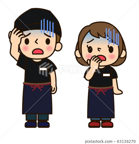 Izakaya clerk male and female 63138270