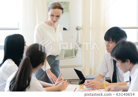 High school student group work class 63140654
