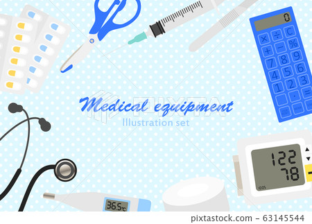 Medical device medical hospital icon illustration set Medical device medical hospital icon illustration set 63145544