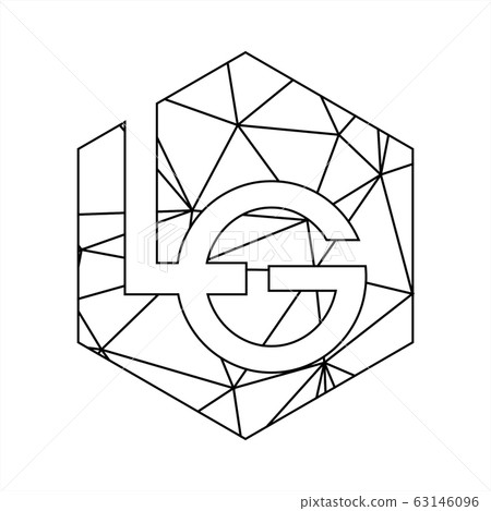 LG geometric triangle block chain font LG geometric triangle block chain font 63146096