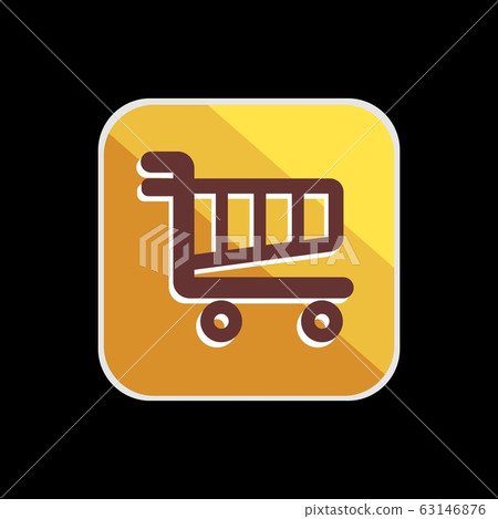 set colorful cart or trolly icon for smart phone 63146876