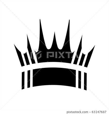 simple crown black and white