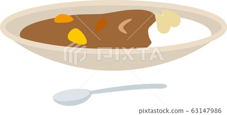 Curry and rice  63147986