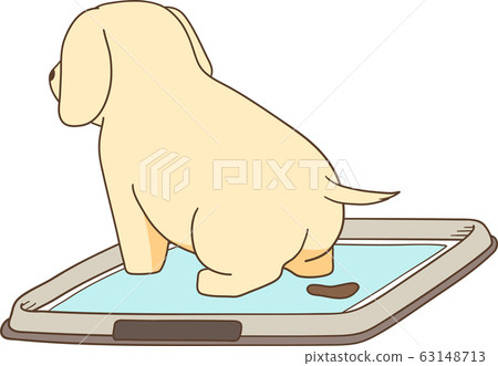 Golden Retriever Puppy Poop In Toilet Stock Illustration 63148713 Pixta