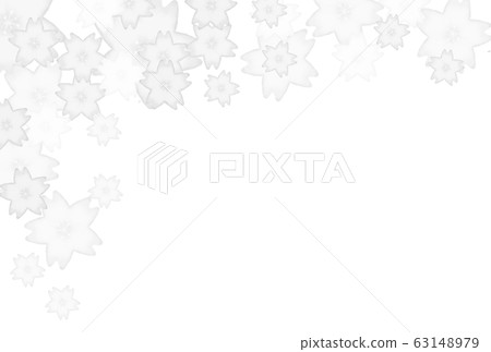 Cherry blossom background (monochrome) 63148979