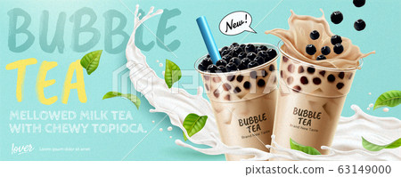 Banner Es Bubble  Drink  desain  spanduk  keren