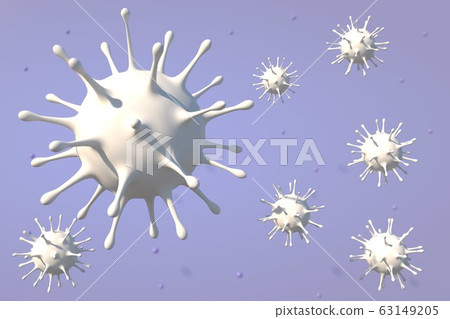 Medical 3d illustration infected with Coronavirus Medical 3d illustration infected with Coronavirus 63149205